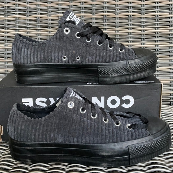 Converse Shoes - Converse Ctas Lift Platforms OX Black/Black/Black WMNS